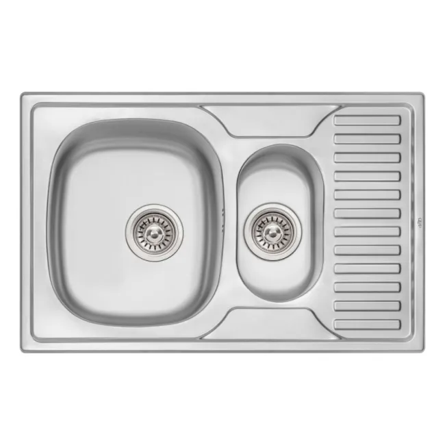 Кухонна мийка з додатиковою чашею Qtap 7850-B 0,8 мм Micro Decor (QT7850BMICDEC08) Кухонна мийка з додатиковою чашею Qtap 7850-B 0,8 мм Micro Decor (QT7850BMICDEC08)