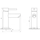 Смеситель для умывальника Globus Lux ALPEN SBT1-101M