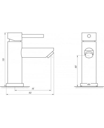 Смеситель для умывальника Globus Lux ALPEN SBT1-101M