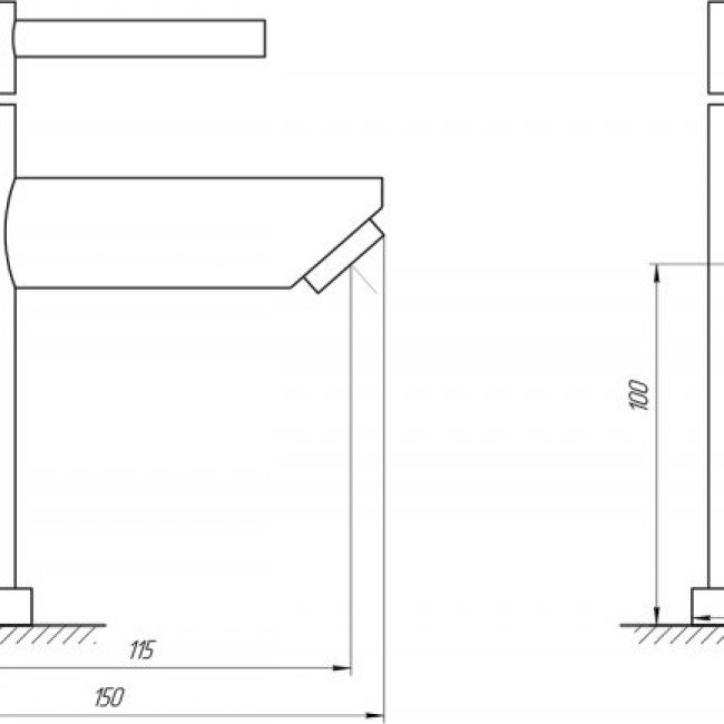 Смеситель для умывальника Globus Lux ALPEN SBT1-101M 2