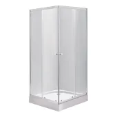 Душевая кабина Lidz Wawel SC80x80.SAT.LOW.TR, стекло прозрачное 4 мм