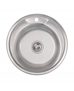 Кухонна мийка Lidz 490-A 0,6 мм Satin (LIDZ490A06SAT180)
