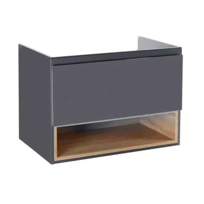 Тумба підвісна Qtap Robin 1000х580х500 GRAPHITE/WHITISH OAK Тумба підвісна Qtap Robin 1000х580х500 GRAPHITE/WHITISH OAK