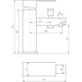 Змішувач для умивальника Globus Lux SHK-106P