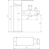 Змішувач для умивальника Globus Lux SHK-106P