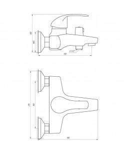 Змішувач для ванни DOMINO ACCENT DAC-102NE