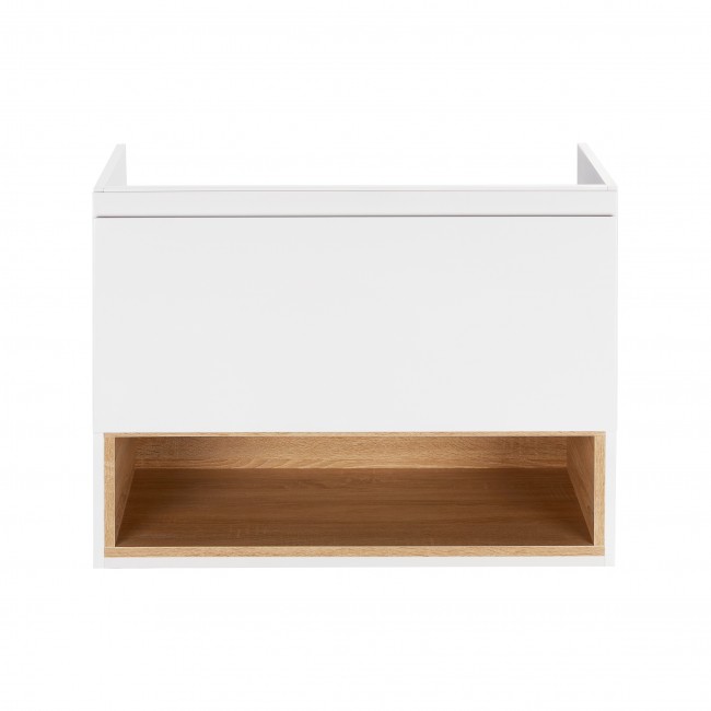 Тумба подвесная Qtap Robin 700х580х437 White/Whitish oak QT1374TPВ7001WWO