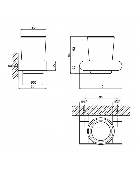 Стакан Qtap Sklenka 6102103B