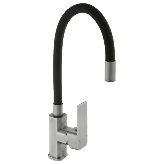 Змішувач для кухні DOMINO MALIBU DMM-203 LR-StSTEEL-BLACK Змішувач для кухні DOMINO MALIBU DMM-203 LR-StSTEEL-BLACK
