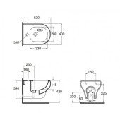 Біде підвісне Azzurra Charme CHA500B1SOSK Біде підвісне Azzurra Charme CHA500B1SOSK