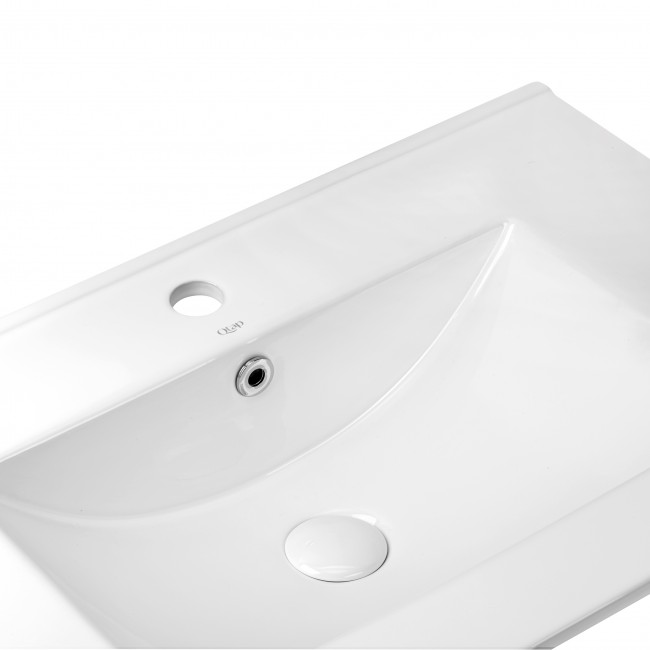 Комплект Qtap Tern 700х580х437 White тумба подвесная + раковина врезная QT1772TPL7013070CW