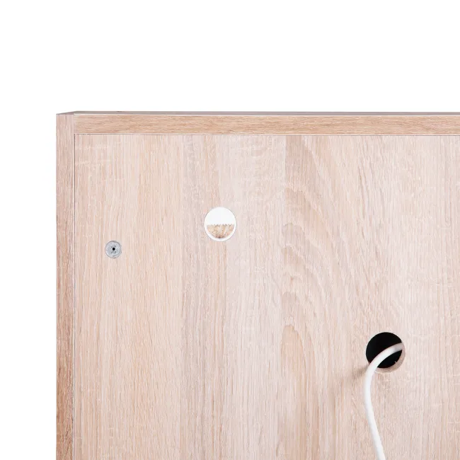 Зеркальный шкаф подвесной Qtap Pisces 600х800х140 Whitish oak с LED-подсветкой