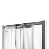 Душевая дверь в нишу Qtap Unifold CRM208.C4 78-81x185 см, стекло Clear 4 мм, покрытие CalcLess