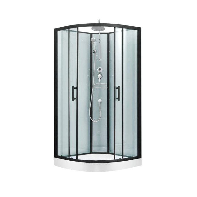 Душевой бокс Lidz Majatek SB90x90.BLA.LOW.TR, с поддоном Kupala