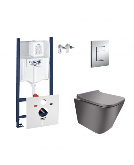 Набір інсталяція 4 в 1 Grohe Rapid SL 3884000G + унітаз з сидінням Qtap Tern QT1733052ER