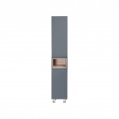 Пенал напольный Qtap Robin 350х1950х316 Graphite/Whitish oak QT1376PN1652RGWO