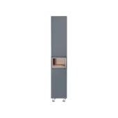 Пенал підлоговий Qtap Robin 350х1950х316 Graphite/Whitish oak QT1376PN1652RGWO