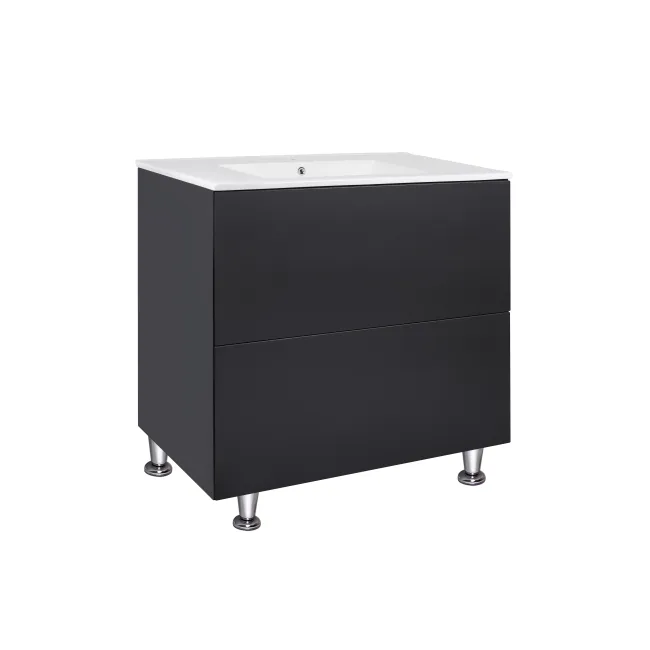 Комплект Qtap Tern 800х725х437 Matt black тумба підлогова + раковина урізна QT1771TNL8023080CMB Комплект Qtap Tern 800х725х437 Matt black тумба підлогова + раковина урізна QT1771TNL8023080CMB
