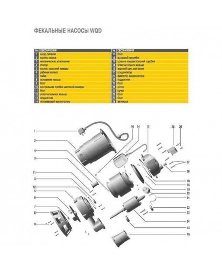 Насос фекальный Optima WQD8-12 0,9 кВт