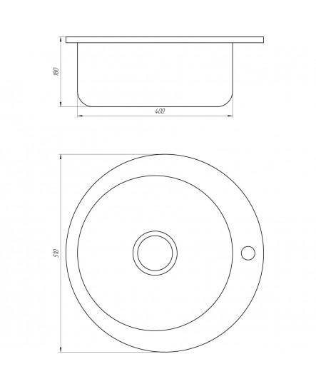 Мойка кухонная Mira MR 510 E Satin