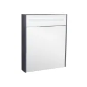 Зеркальный шкаф подвесной Qtap Robin 600х730х145 Graphite с LED-подсветкой QT1377ZP6002G
