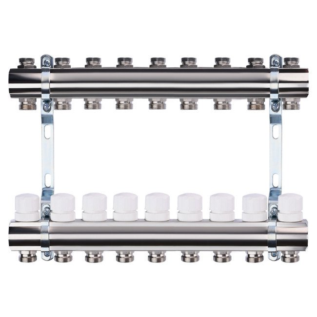 Колектор з регуляторами та кріпленням ECO 001B 1"x9