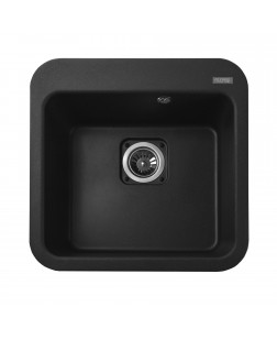 Гранітна мийка Globus Lux BARBORA чорний металік 510х510мм-А0001