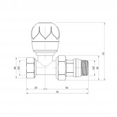 Кран радіаторний Icma 1/2" з антипротіканням прямий №1113