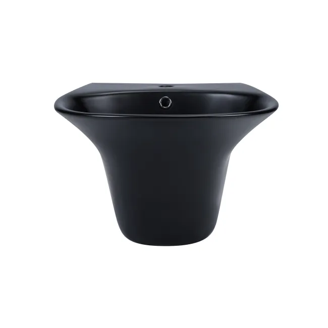 Раковина подвесная моноблок Qtap Virgo 550х430х400 Matt black с донным клапаном QT1811037GMB Раковина подвесная моноблок Qtap Virgo 550х430х400 Matt black с донным клапаном QT1811037GMB