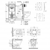 Набор инсталляция 4 в 1 Grohe Rapid SL 38721001 + унитаз с сиденьем Qtap Scorpio QT1433053ERMB