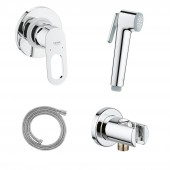 Комплект інсталяція Grohe Rapid SL 38722001 + унітаз з сидінням Qtap Crow QT05335170W + набір для гігієнічного душу зі змішувачем Grohe BauLoop 111042