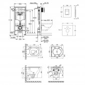 Набір інсталяція 4 в 1 Grohe Rapid SL 38772001 + унітаз з сидінням Qtap Aries QT0333063ERW