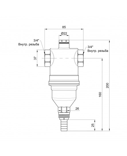 Самопромывной фильтр Icma 3/4" №745