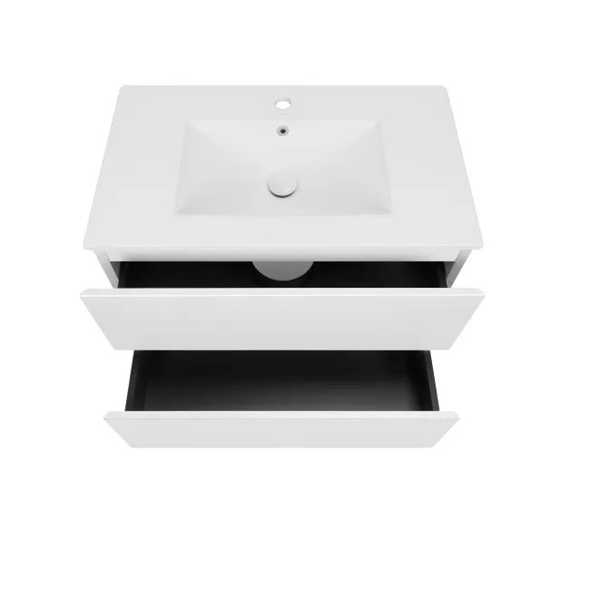 Комплект Qtap Tern 800х580х437 White тумба підвісна + раковина урізна QT1772TPL8013080CW