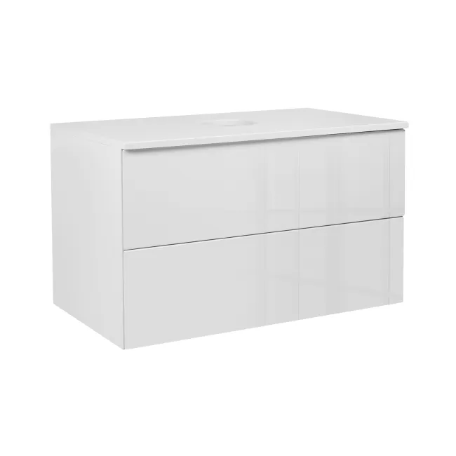 Тумба підвісна Qtap Tern 800х476х469 White зі стільницею QT1779TPL801W Тумба підвісна Qtap Tern 800х476х469 White зі стільницею QT1779TPL801W