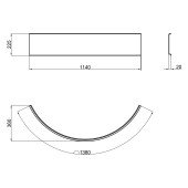 Панель для полукруглого поддона Lidz Kupala TP80x80x23 Панель для полукруглого поддона Lidz Kupala TP80x80x23