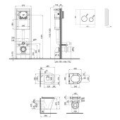 Набір Qtap інсталяція 4 в 1 з панеллю змиву Nest (QT0233M370 + QT0211P01V1176W) + унітаз з сидінням Virgo QT1833051ERW