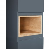 Пенал подвесной Qtap Robin 350х1650х316 Graphite/Whitish oak QT1376PP1652RGWO