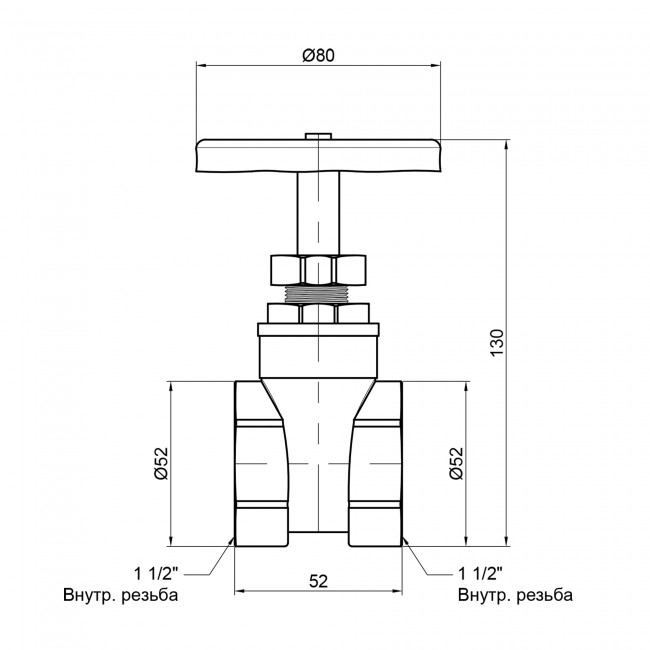 Задвижка SD Plus 1" 1/2 ВР SD25040