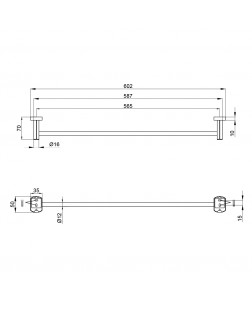 Полотенцедержатель Qtap Liberty BLM 1124