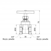 Задвижка SD Plus 3/4" ВР SD25020