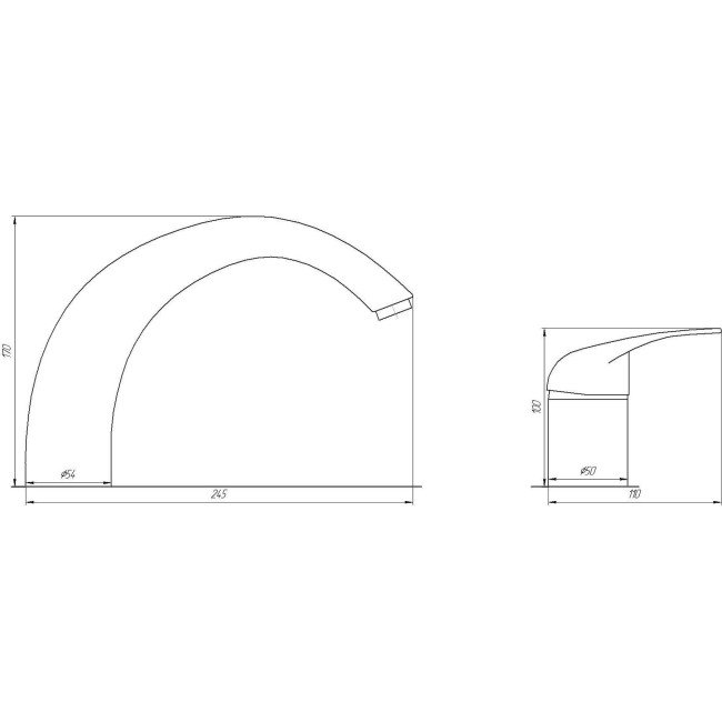 Смеситель для ванной CRISTAL Perfect GPE-109