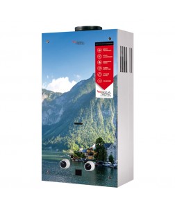 Колонка газовая дымоходная Aquatronic JSD20-AG208 10 л панель из стекла с рисунком горы
