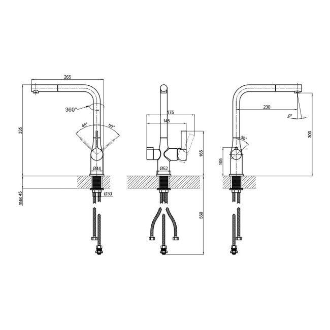 Смеситель для кухни Qtap Kuchyne 92107FC с подключением к фильтру 2