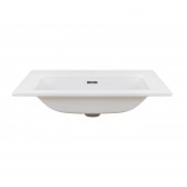 Раковина Qtap Stork 610х420х170 White с донным клапаном QT1511L738W