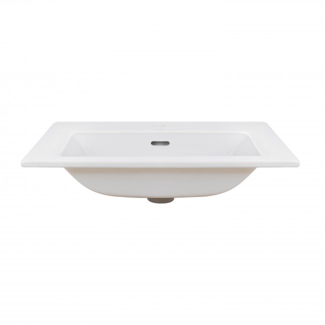 Раковина Qtap Stork 610х420х170 White с донным клапаном QT1511L738W