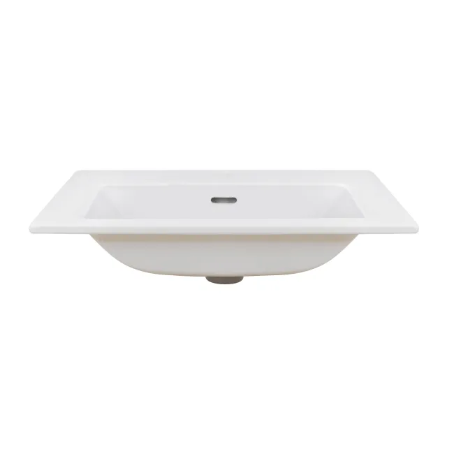 Раковина Qtap Stork 610х420х170 White с донным клапаном QT1511L738W
