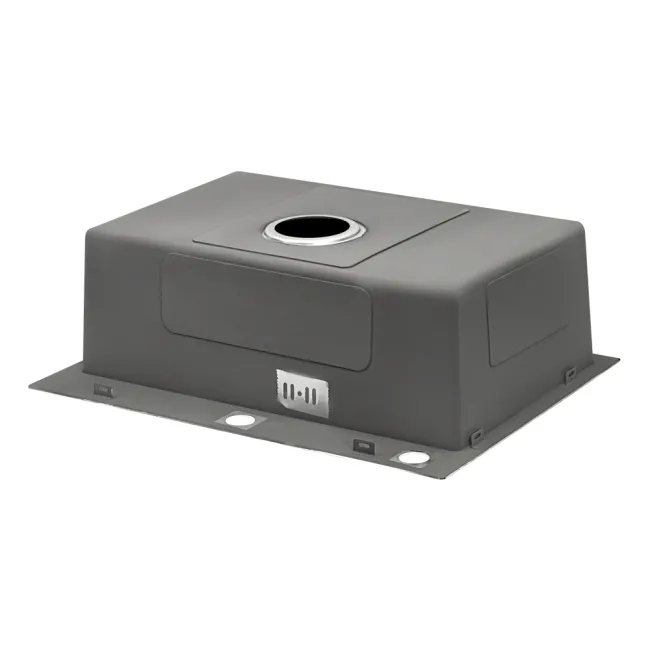 Набір 4 в 1 Qtap кухонна мийка D6045 2.7/1.0 мм Satin + змішувач + сушарка + дозатор для миючого засобу