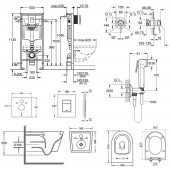 Комплект инсталляция Grohe Rapid SL 38772001 + унитаз с сиденьем Qtap Swan QT16335178W + набор для гигиенического душа со смесителем Grohe BauClassic 2904800S