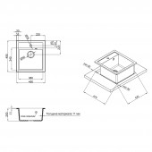 Кухонная мойка Qtap CS 5046 Beton (QT5046BET502)